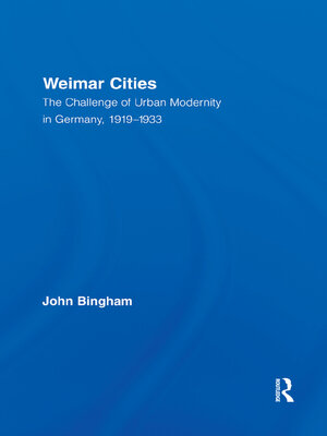 cover image of Weimar Cities